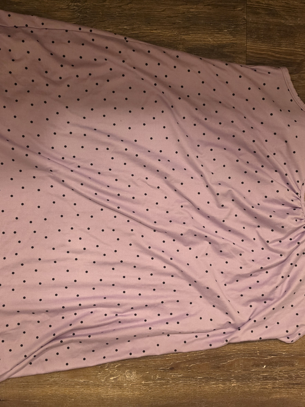 Source Unknown Pink Chemise with Black Polka Dots